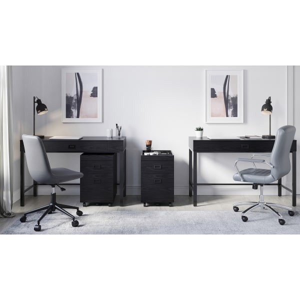 slide 7 of 10, Realspace Brezio 19"D Vertical 2-Drawer Mobile File Cabinet, Black, 1 ct