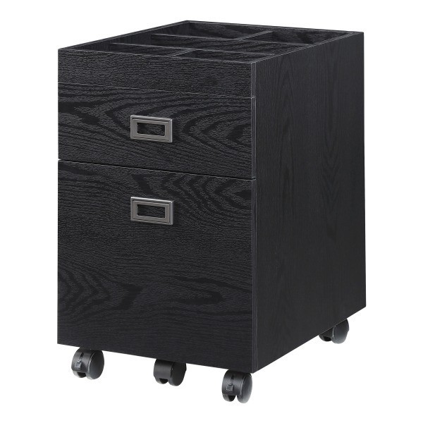 slide 5 of 10, Realspace Brezio 19"D Vertical 2-Drawer Mobile File Cabinet, Black, 1 ct