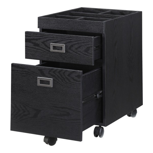 slide 3 of 10, Realspace Brezio 19"D Vertical 2-Drawer Mobile File Cabinet, Black, 1 ct