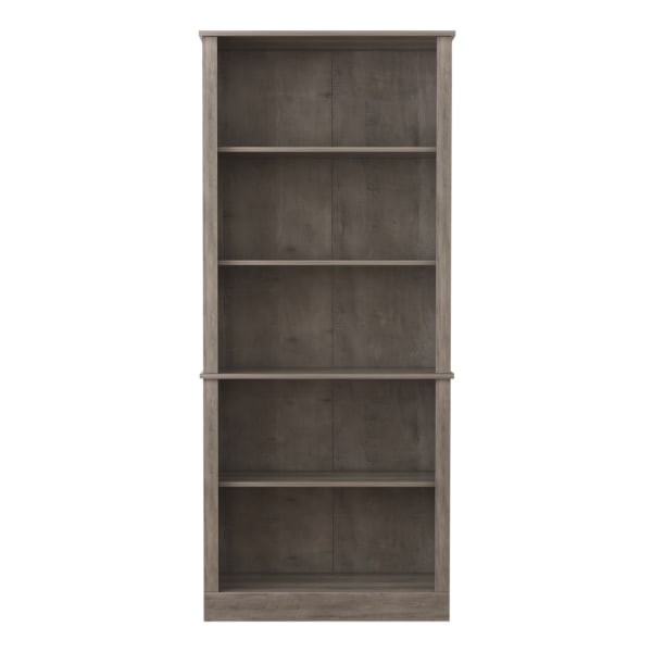 slide 10 of 10, Realspace Peakwood 71"H 5-Shelf Bookcase, Smoky Brown, 1 ct