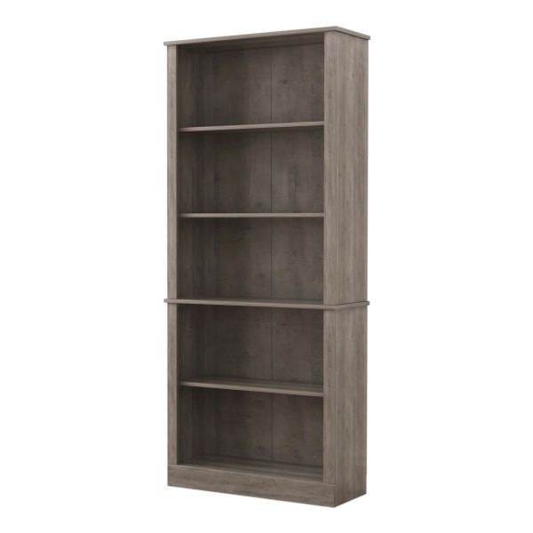 slide 2 of 10, Realspace Peakwood 71"H 5-Shelf Bookcase, Smoky Brown, 1 ct