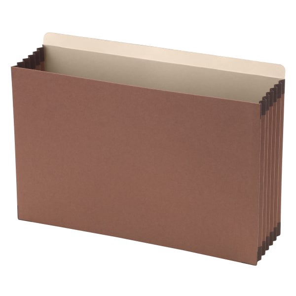 slide 2 of 3, Office Depot Brand File Cabinet Pockets, 5 1/4'' Expansion, Legal Size, Brown, Box Of 5, 5 ct