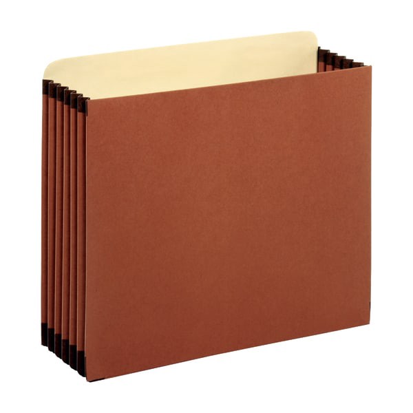 slide 3 of 3, Office Depot Brand Heavy-Duty File Pockets, 5 1/4" Expansion, Letter Size, Brown, Box Of 5 Pockets, 5 ct
