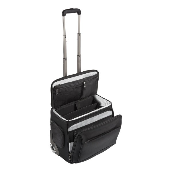 slide 3 of 7, Ativa Ultimate Compact Workmate Rolling Briefcase With 17'' Laptop Pocket, Black, 1 ct