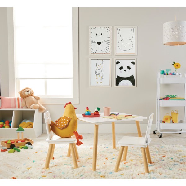 slide 6 of 10, Realspace Briggle Activity Table And Chairs, White, 1 ct