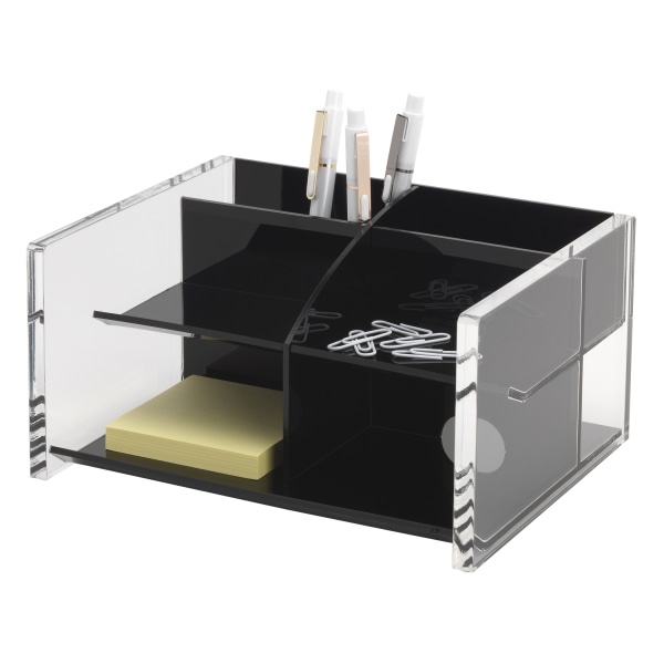 slide 4 of 5, Realspace Black Acrylic Desk Organizer, 1 ct