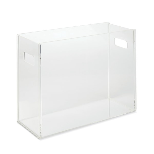 slide 2 of 3, Realspace Acrylic File Box With Hanging Folders, Letter Size, 12-1/2" X 5-1/4" X 10-1/4", Clear, 1 ct