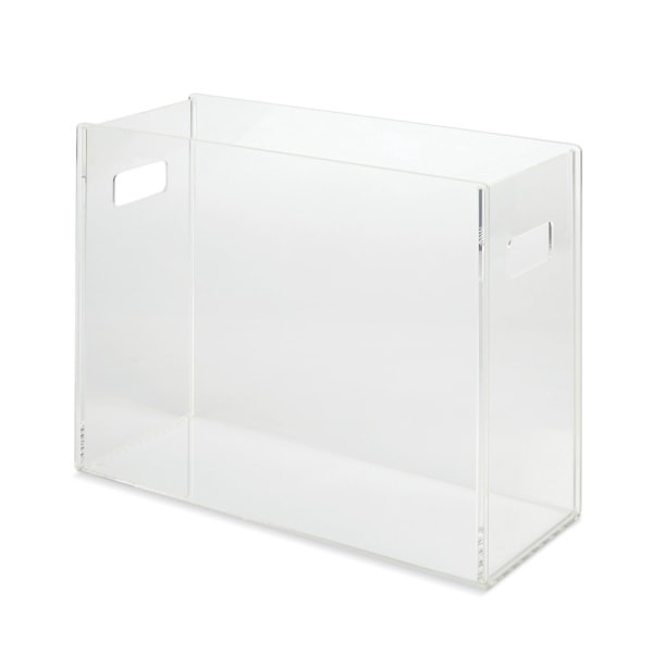 slide 3 of 3, Realspace Acrylic File Box With Hanging Folders, Letter Size, 12-1/2" X 5-1/4" X 10-1/4", Clear, 1 ct