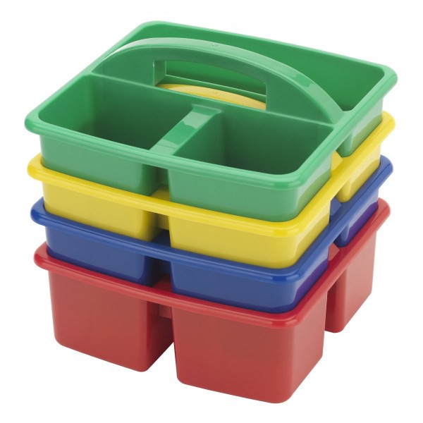 slide 3 of 5, Office Depot Brand Stackable School Storage Caddy, 9'' X 9'' X 5'', Assorted Colors, 9 in