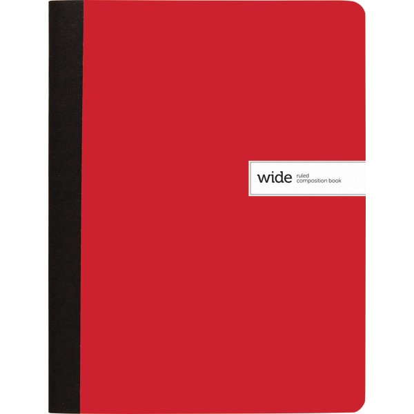 slide 4 of 5, Office Depot Brand Composition Books, 7-1/2'' X 9-3/4'', Wide Ruled, 100 Sheets, Assorted Colors, Pack Of 4 Books, 4 ct