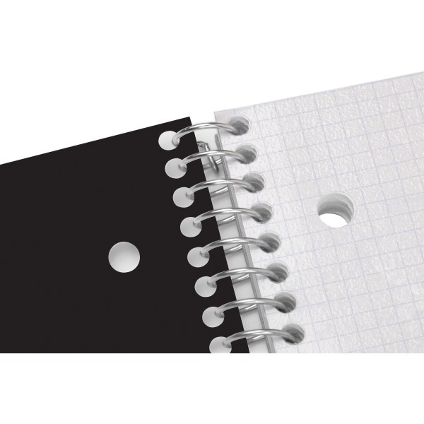 slide 2 of 3, Office Depot Brand Stellar Poly Notebook, 8-1/2'' X 11'', 1 Subject, Quadrille Ruled, 100 Sheets, Black, 100 ct