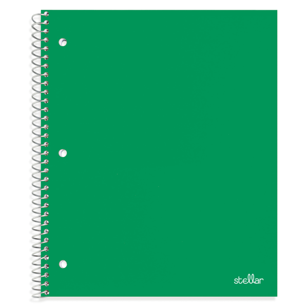 slide 6 of 7, Office Depot Brand Stellar Poly Notebooks, 8'' X 10-1/2'', 1 Subject, Wide Ruled, 100 Sheets, Assorted Colors, Pack Of 4 Notebooks, 4 ct