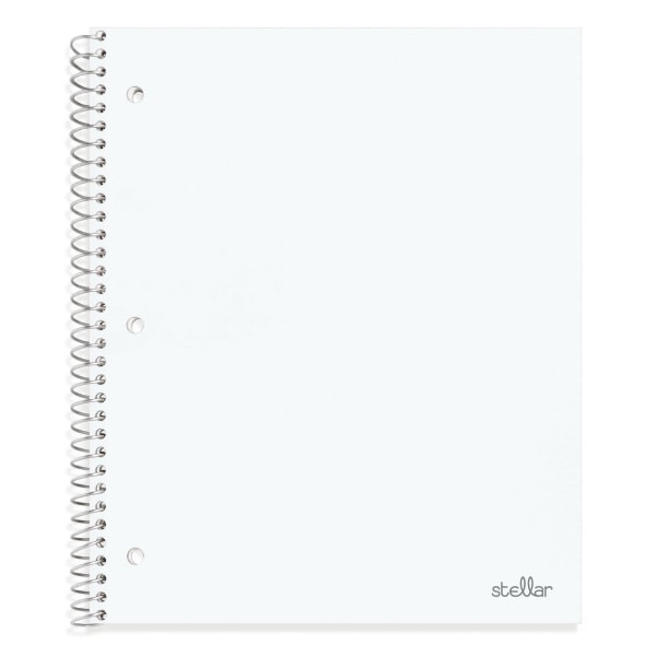 slide 3 of 7, Office Depot Brand Stellar Poly Notebooks, 8'' X 10-1/2'', 1 Subject, Wide Ruled, 100 Sheets, Assorted Colors, Pack Of 4 Notebooks, 4 ct