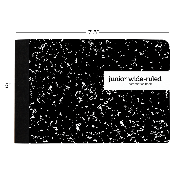 slide 2 of 2, Office Depot Brand Composition Book, 5'' X 7-1/2'', Wide Ruled, 100 Sheets, Black/White, 100 ct
