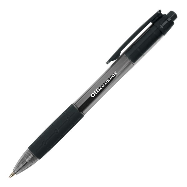 Office Depot Brand Retractable Ballpoint Pens With Grips, Medium Point