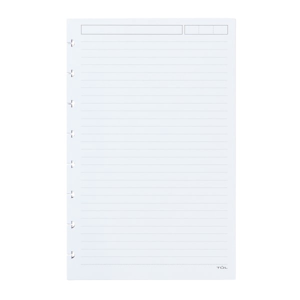 slide 2 of 3, TUL Discbound Refill Pages, Junior Size, Narrow Ruled, 100 Pages (50 Sheets), Assorted Colors, 50 ct