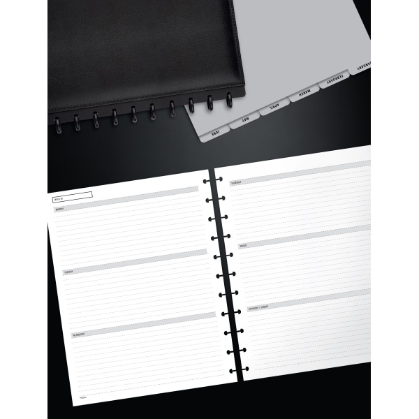 slide 2 of 2, TUL Discbound Undated Weekly/Monthly Refill Pages, Letter Size, 68 Sheets, 68 ct
