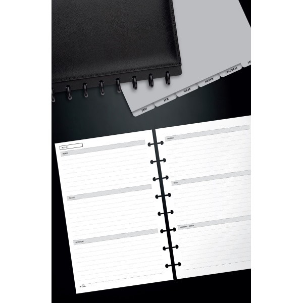 slide 2 of 2, TUL Discbound Undated Weekly/Monthly Refill Pages, Junior Size, 68 Sheets, 68 ct