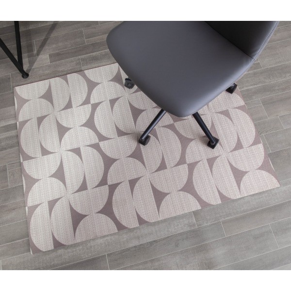 slide 7 of 8, Realspace Designer Chair Mat, 36" X 48", Beige & Brown Semi-Circles, 1 ct