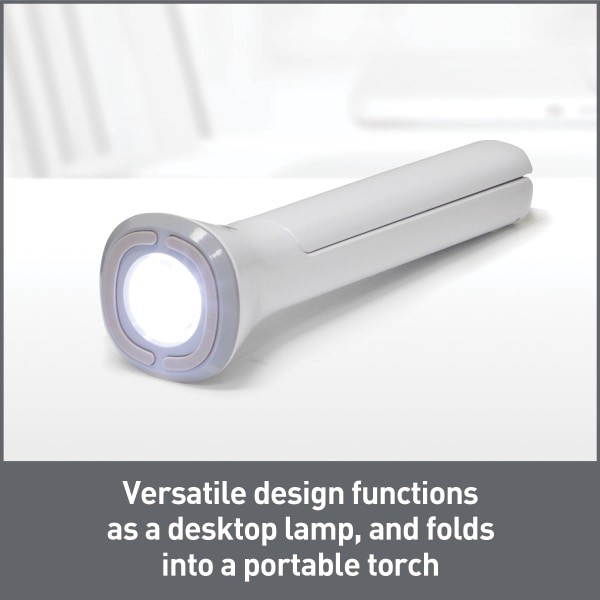 slide 3 of 10, Realspace Convertible 2-In-1 Portable Light, 10-3/4''H, White, 1 ct