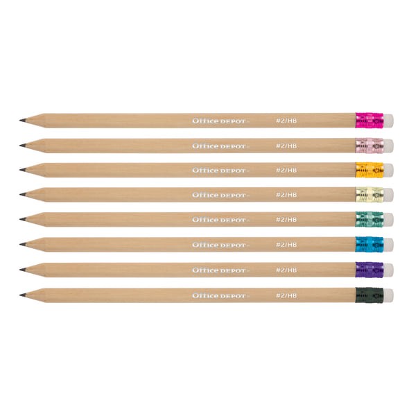 slide 3 of 3, Office Depot Brand Natural Wood Pencils, #2 Lead, Medium Soft, Pack Of 96, 96 ct