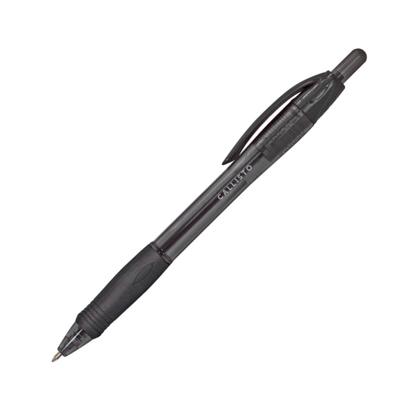 slide 2 of 2, Office Depot Brand Retractable Ballpoint Pens, Medium Point, 1.0 Mm, Black Barrel, Black Ink, Pack Of 4, 4 ct