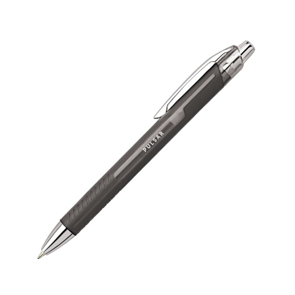 slide 2 of 2, Office Depot Brand Pulsar Advanced Ink Ballpoint Pens, Conical/Medium Point, 0.8 Mm, Black Barrels, Black Ink, Pack Of 12, 12 ct
