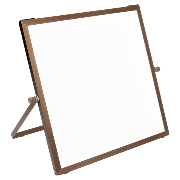 slide 4 of 7, Office Depot Brand Magnetic Table-Top Dry-Erase Board, 10'' X 10'', Dark Bronze Aluminum Frame, 10 in