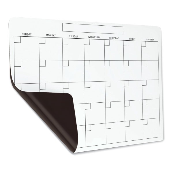 slide 2 of 3, Office Depot Brand Magnetic Dry-Erase/Blackboard Menu And Calendar Combo Set, 17'' X 13'', Black, 1 ct