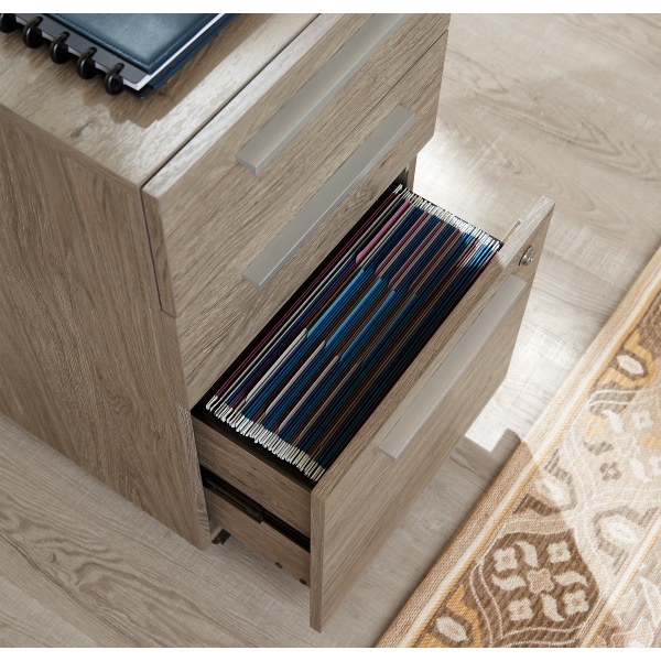 slide 2 of 10, Realspace Trezza 19''D Vertical 3-Drawer Mobile File Cabinet, Light Oak, 1 ct