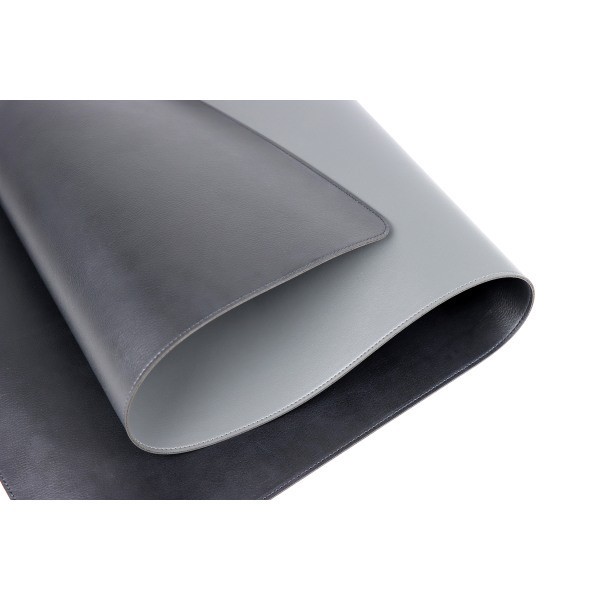 slide 2 of 10, Realspace Reversible Desk Pad With Antimicrobial Treatment, 20'' X 36'', Black/Gray, 20 in