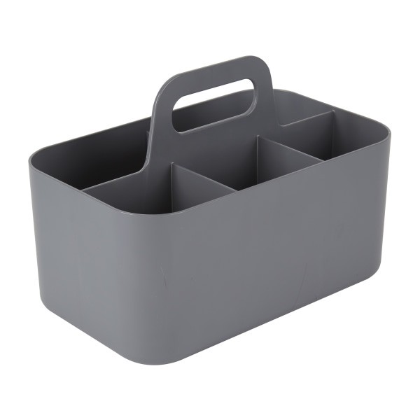 slide 3 of 4, Realspace Stackable Storage Caddy, 6-3/4"H X 9-7/8"W X 6-3/16"D, Gray, 1 ct