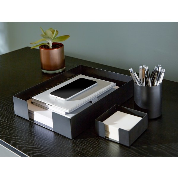 slide 2 of 3, Realspace Metal Letter Tray With Antimicrobial Treatment, Letter Size, Black, 1 ct