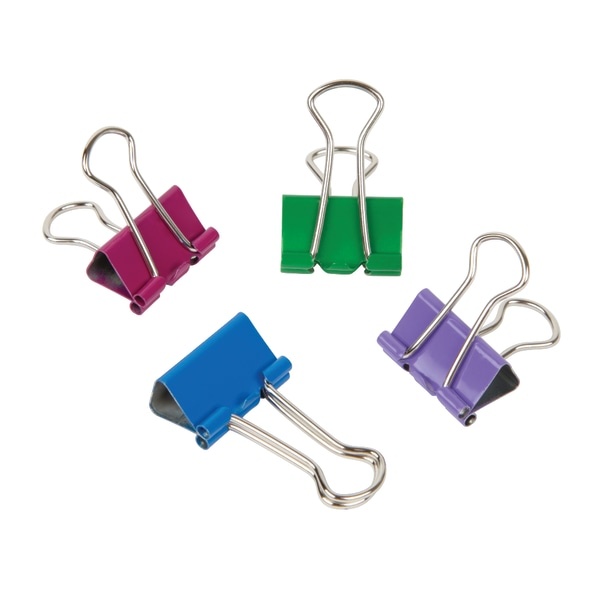 slide 2 of 2, Office Depot Brand Fashion Binder Clips, 1'', Assorted Colors, Pack Of 12, 12 ct