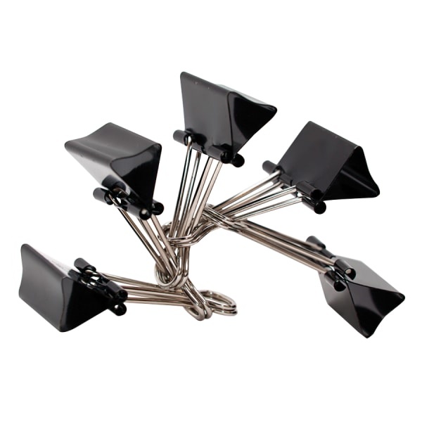 slide 2 of 2, Office Depot Brand Binder Clips, Medium, 1-1/4" Wide, 5/8" Capacity, Black, Pack Of 144 (12 Boxes Of 12 Clips), 144 ct