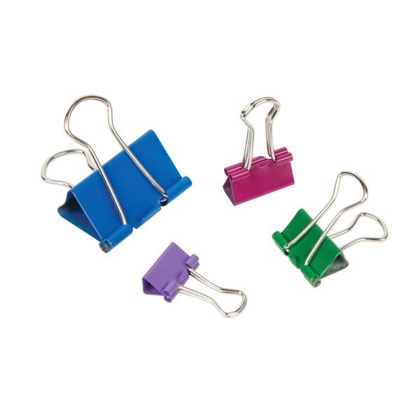 slide 2 of 6, Office Depot Brand Binder Clip Combo Pack, Assorted Sizes, Assorted Colors, Pack Of 200, 200 ct