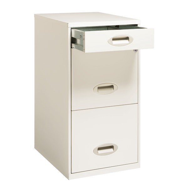 slide 10 of 10, Realspace 18''D Vertical 3-Drawer File Cabinet, Metal, Pearl White, 1 ct