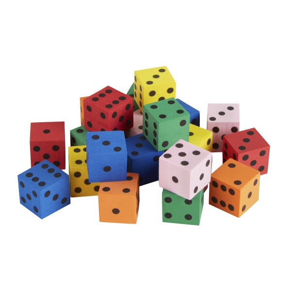 Office Depot Brand Foam Dice, Assorted Colors, PreK, Pack Of 24 Dice 24 ct Shipt