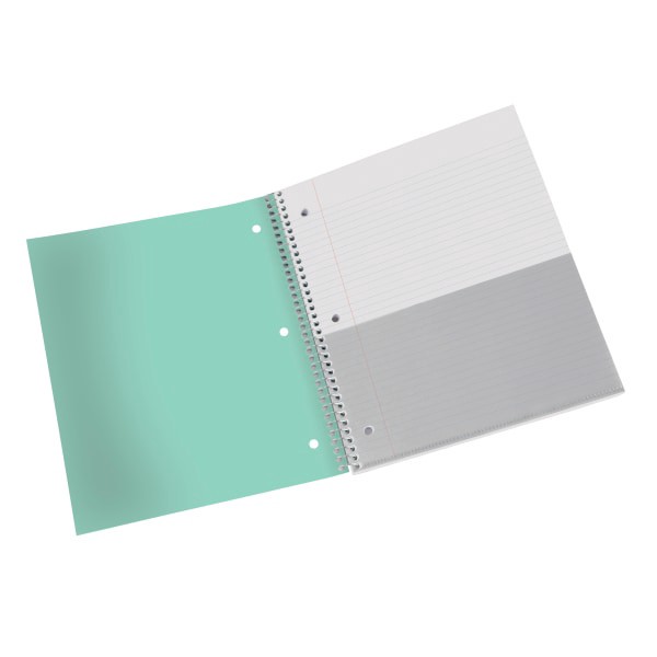 slide 2 of 4, Office Depot Brand Stellar Poly Notebook, 8 1/2'' X 11'', College Ruled, 200 Pages (100 Sheets), Mint, 100 ct