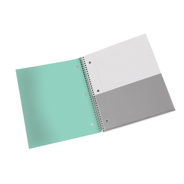 slide 4 of 4, Office Depot Brand Stellar Poly Notebook, 8'' X 10-1/2'', Wide Ruled, 200 Pages (100 Sheets), Mint, 100 ct