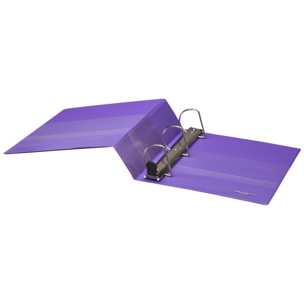 slide 8 of 8, Office Depot [In]Place Heavy-Duty View 3-Ring Binder, 3'' D-Rings, Purple, 3 in