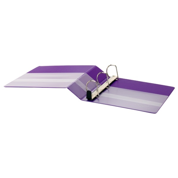 slide 3 of 10, Office Depot [In]Place Heavy-Duty View 3-Ring Binder, 2'' D-Rings, Purple, 2 in