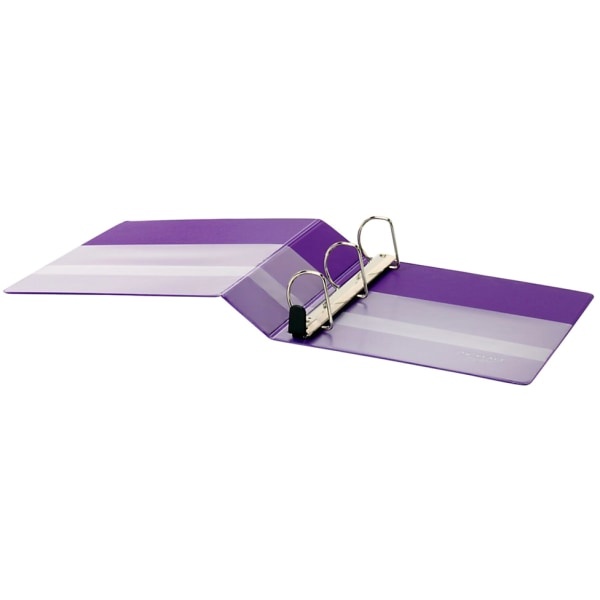 slide 5 of 10, Office Depot [In]Place Heavy-Duty View 3-Ring Binder, 2'' D-Rings, Purple, 2 in