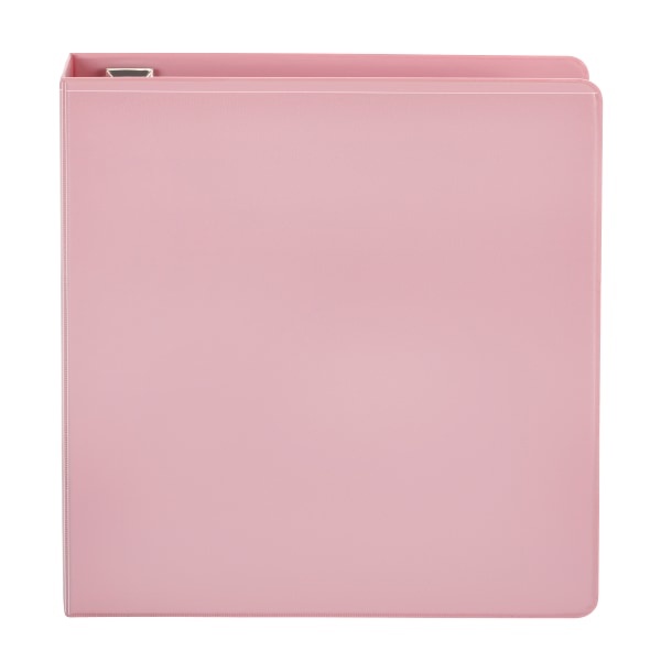 slide 2 of 8, Office Depot Heavy-Duty View 3-Ring Binder, 2'' D-Rings, 49% Recycled, Light Pink, 1 ct