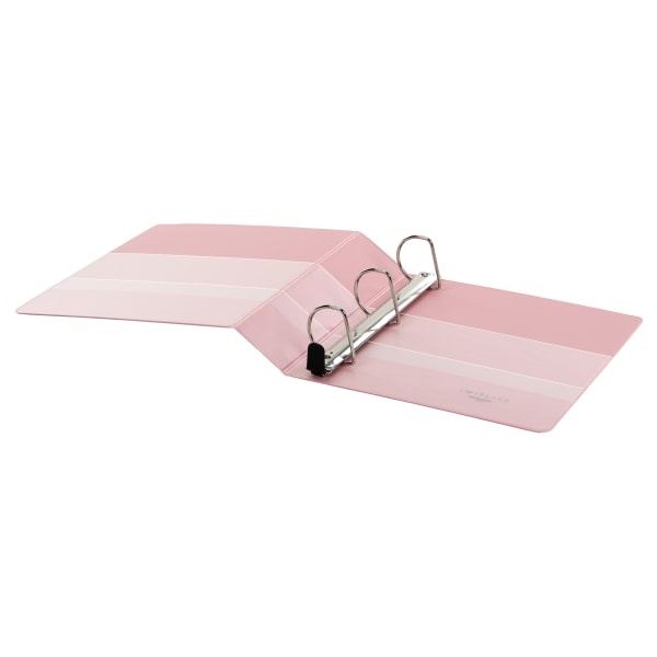 slide 8 of 8, Office Depot Heavy-Duty View 3-Ring Binder, 2'' D-Rings, 49% Recycled, Light Pink, 1 ct