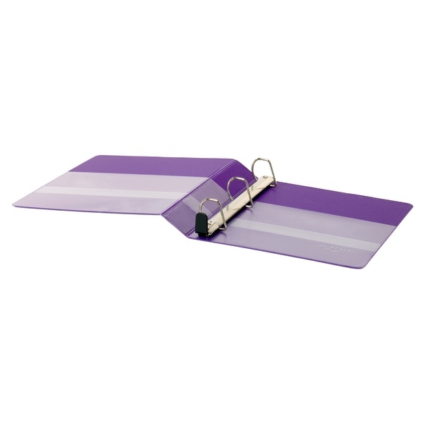 slide 2 of 5, Office Depot [In]Place Heavy-Duty View 3-Ring Binder, 1 1/2'' D-Rings, Purple, 1 ct