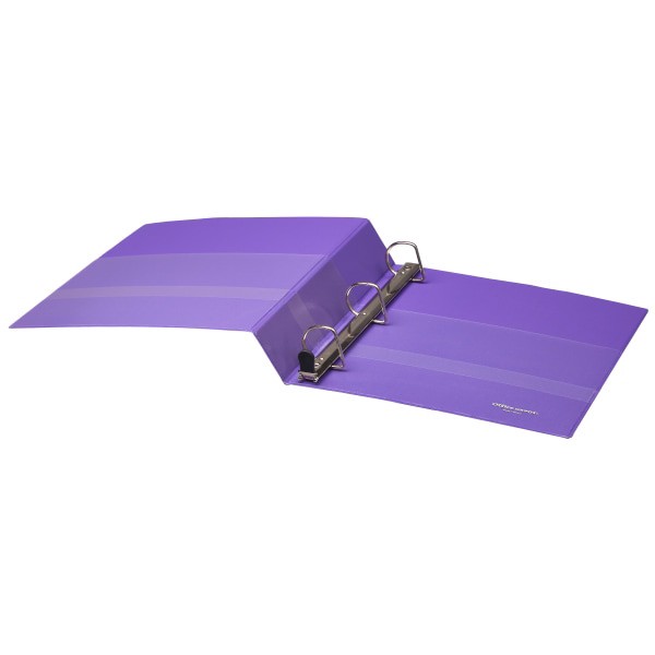 slide 5 of 8, Office Depot [In]Place Heavy-Duty View 3-Ring Binder, 1 1/2'' D-Rings, Purple, 1 ct