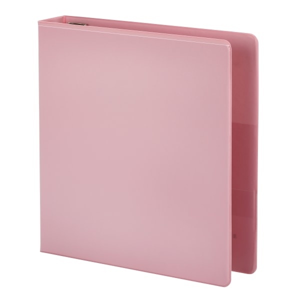 slide 2 of 8, Office Depot Heavy-Duty View 3-Ring Binder, 1 1/2'' D-Rings, 49% Recycled, Pink, 1 ct