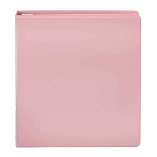 slide 3 of 8, Office Depot Heavy-Duty View 3-Ring Binder, 1 1/2'' D-Rings, 49% Recycled, Pink, 1 ct