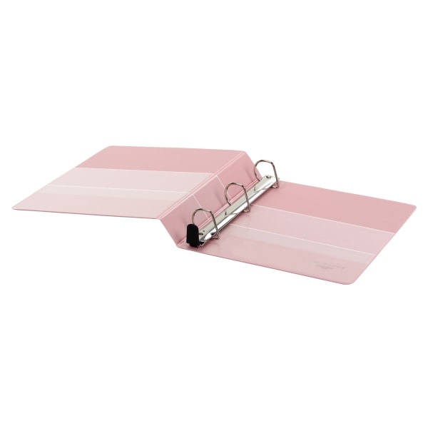 slide 5 of 8, Office Depot Heavy-Duty View 3-Ring Binder, 1 1/2'' D-Rings, 49% Recycled, Pink, 1 ct